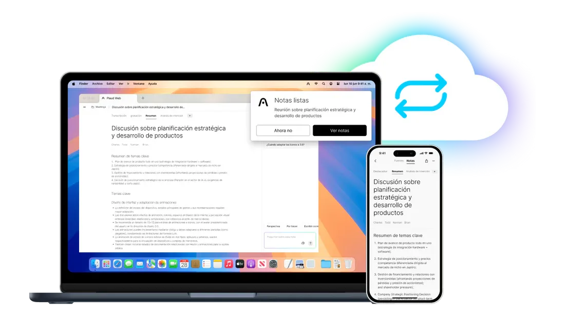 Sincronización entre plataformas